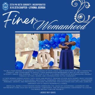 It is not just a title; it is a daily practice. 📘 Soror Jackie Ray-Davis defines Finer Womanhood as a way of life rooted in integrity, scholarly achievement, and an unwavering commitment to leaving the world better than we found it.