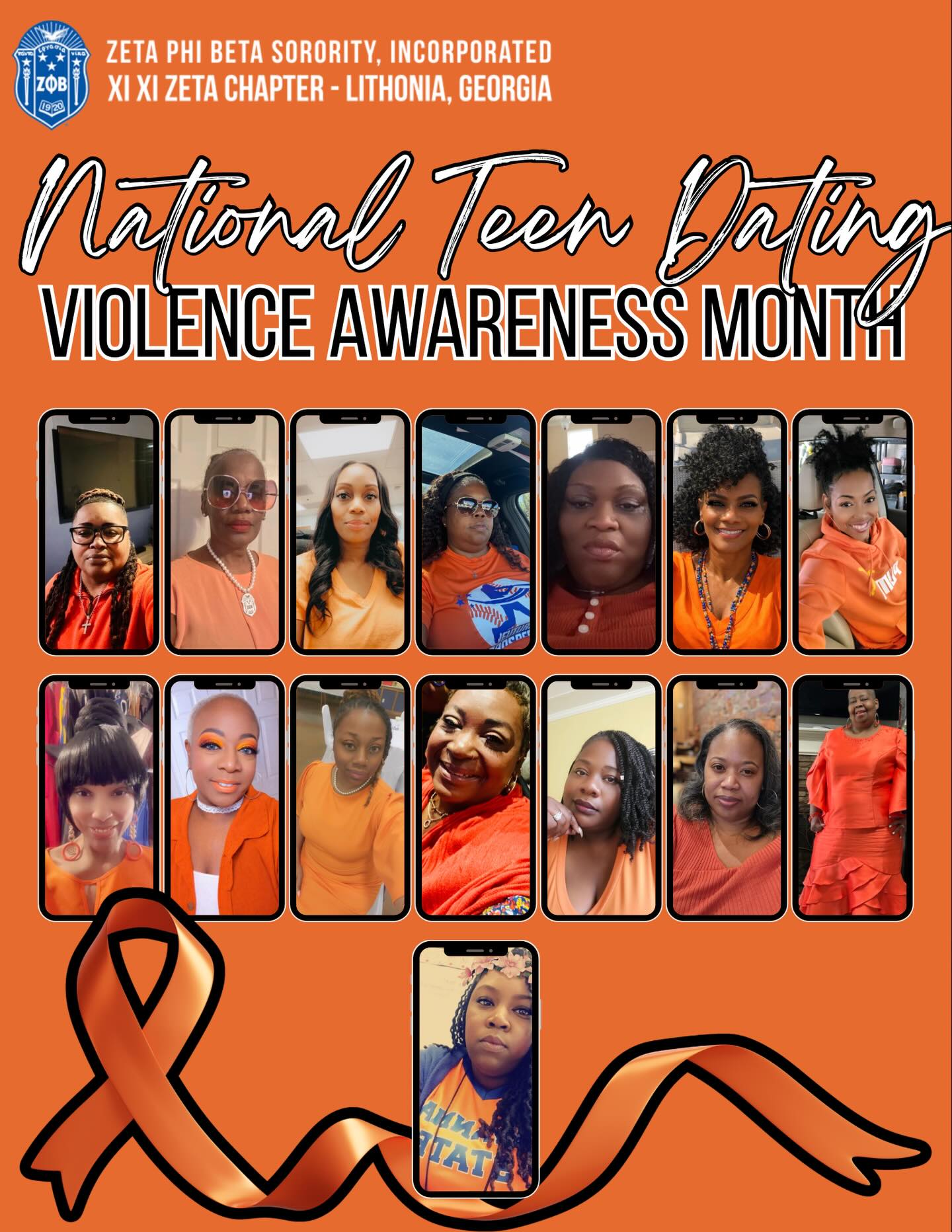 Orange isn’t just a color—it’s a statement. 🧡 The ladies of the Xi Xi Zeta Chapter are standing up and speaking out for National Teen Dating Awareness Month. We wear orange to raise awareness, promote healthy relationships, and empower our youth to know their worth.

Let’s break the cycle and lead with love. 🕊️✨

#ZetaPhiBeta #TDVAM #LoveIsRespect #Orange4Awareness #LithoniaZetas HealthyRelationships