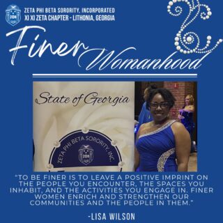 Finer is as, Finer does. 💙 Soror Lisa Wilson reminds us that being "Finer" means leaving a positive imprint on every space we inhabit and every person we encounter. We enrich our communities by simply being in them.