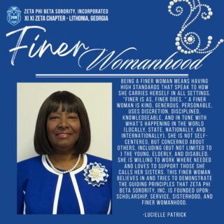 "Finer is as, Finer does." 🕊️ Soror Lucielle Patrick reminds us that a Finer Woman is never self-centered, but always concerned for the young, the elderly, and her sisters in the bond. #Scholarship #Service #Sisterhood #FinerWomanhood