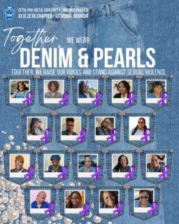 Denim and Pearls Day is a symbol of protest against erroneous and destructive attitudes about sexual assault. We aim to educate others about the forms of sexual violence and stand in solidarity with sexual assault survivors and victims.

#zphib1920
#zphibstandsagainstsexualassault
#endsexualassault
#xixizeta 
@zphibga @zphibinc1920